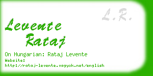 levente rataj business card